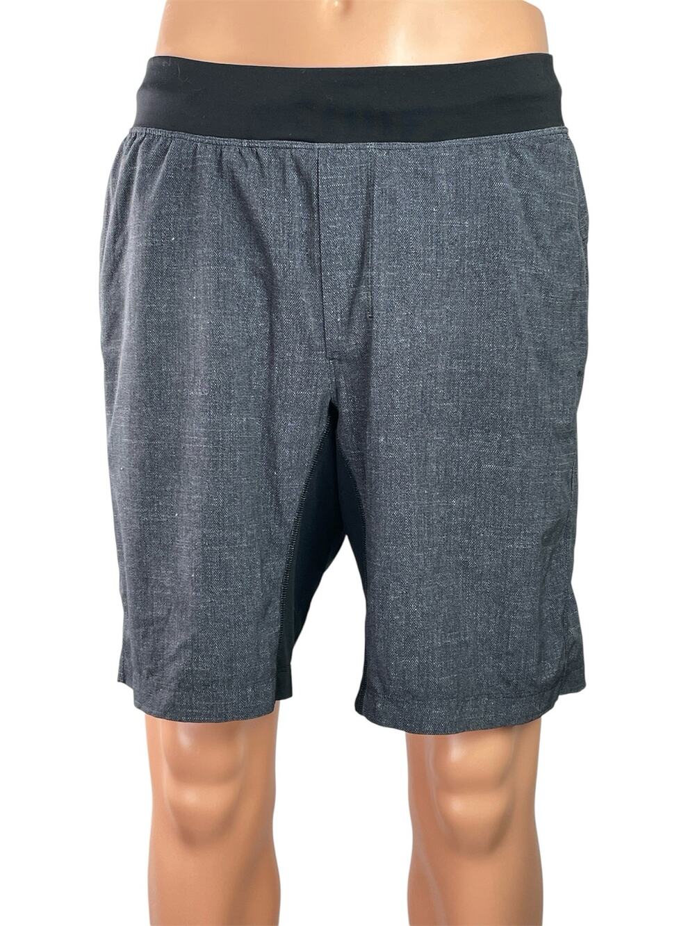 Lululemon T.H.E. Heathered Gray Textured Activewear Lounge Casual Shorts Size S